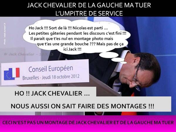 EricGeorges1er's tweet image. Les montage à la con de #lagauchematuer et #JackChevalier celui là est mieux