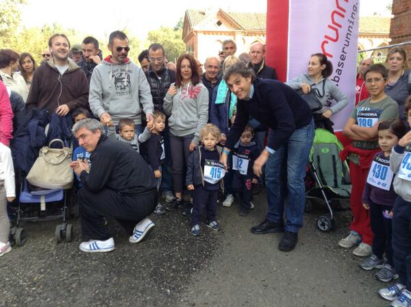 #UnaCorsaDaRe2 ma oggi è tempo della #CorsadelPrincipino .. ecco la partenza della corsa fino a 4 anni