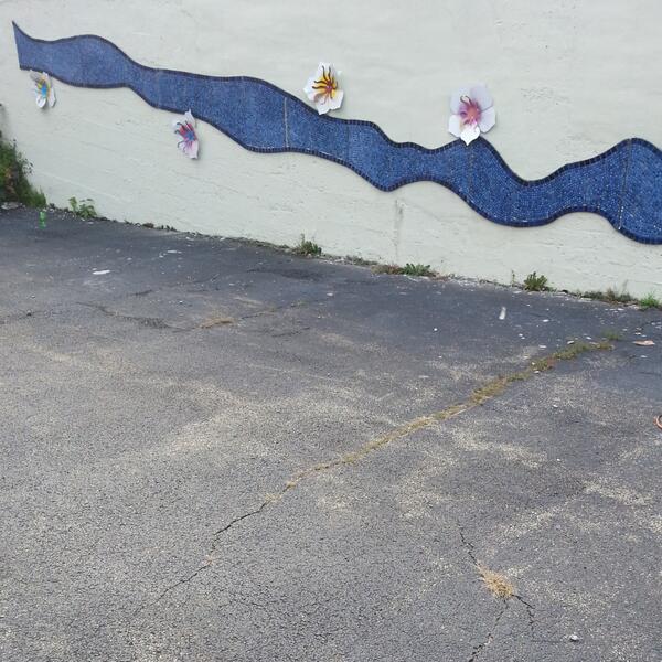 YoungFayette's tweet photo. Putting the finishing touches on the mural! http://t.co/H2O5o52m9O