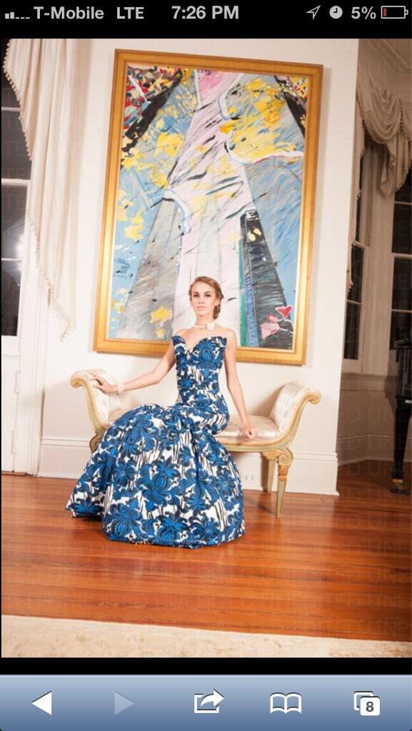 NOLAMade's tweet photo. LaPlaybill gown and #gintaylor #artwork http://t.co/gWRTQAUAWT