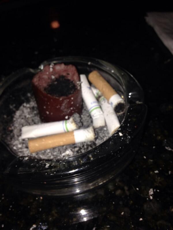 Evinmurphy's tweet photo. There's a sausage in my ashtray. #whatever #casual #ratchet #alex http://t.co/fjs6HJaACH