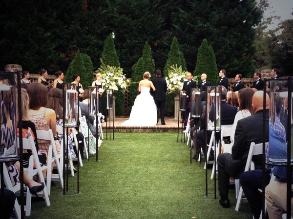 We just LOVE this couple. Ryan and Kathleen saying "I do".