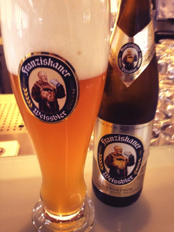 Fox Barrel Cider and Franziskaner $4 till they kick... (Both about 1/3 full) #beer #craftbeer #octoberfest