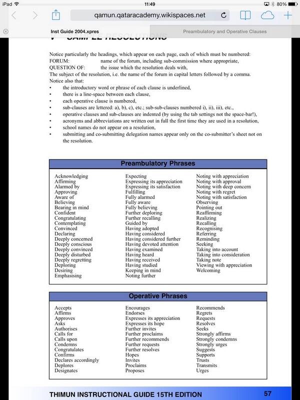 GeographyLC's tweet image. #thimun guide to help with #pamun2013 at #istmun 7 weeks to go!! Clauses!