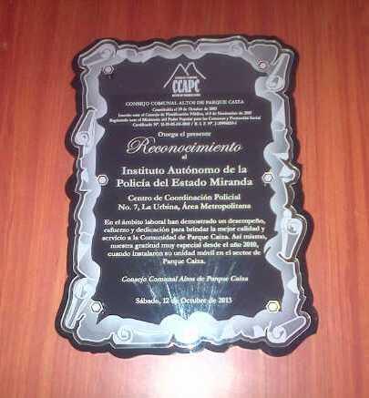 Labor de la #PolicíadeMiranda fue reconocida por el Consejo Comunal Parque Caiza #Ccp7 #Lealtad #Compromiso