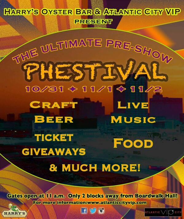 VIPAtlanticCity's tweet image. #THEPRESHOWPHESTIVAL  #Atlanticcity #craftbeer #livemusic 10/31, 11/1, 11/2 before each @phish show. @VisitAC #phish