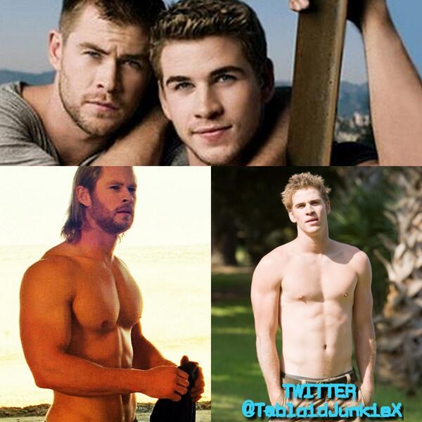 Chris & Liam Hemsworth #hot #tabloidjunkeiex.