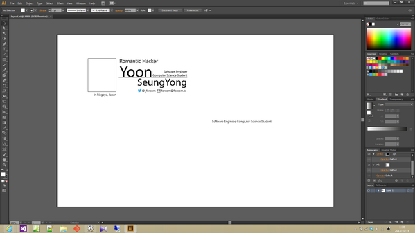 _forcom's tweet image. 個人ホームページをデザインするつもりだったのにいつの間にか名刺のデザインみたくなった謎。