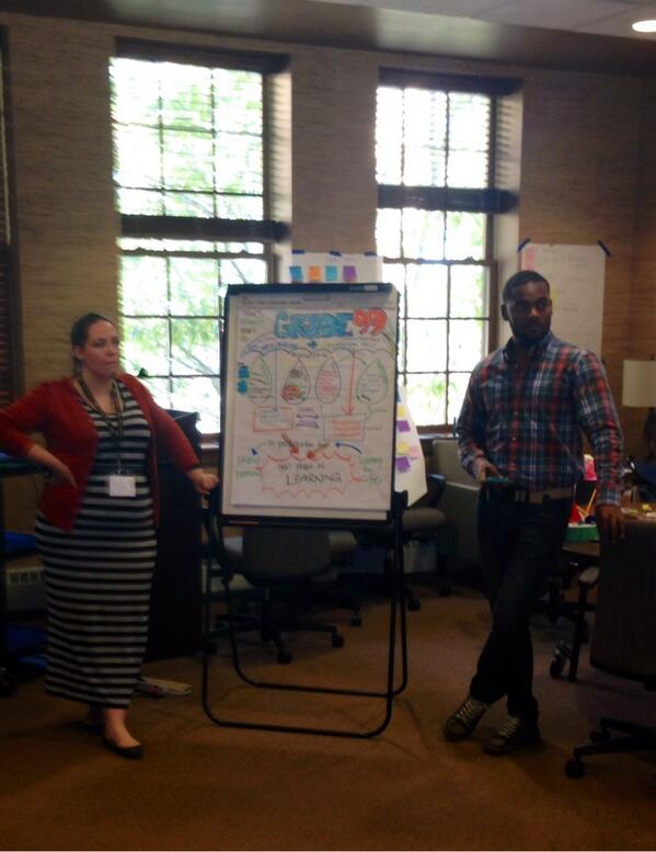 HiEdRedesign's tweet photo. Impressive prototypes &amp; presentations after this 1st weekend using design thinking to approach problems in higher ed http://t.co/dmDaWI1YOe