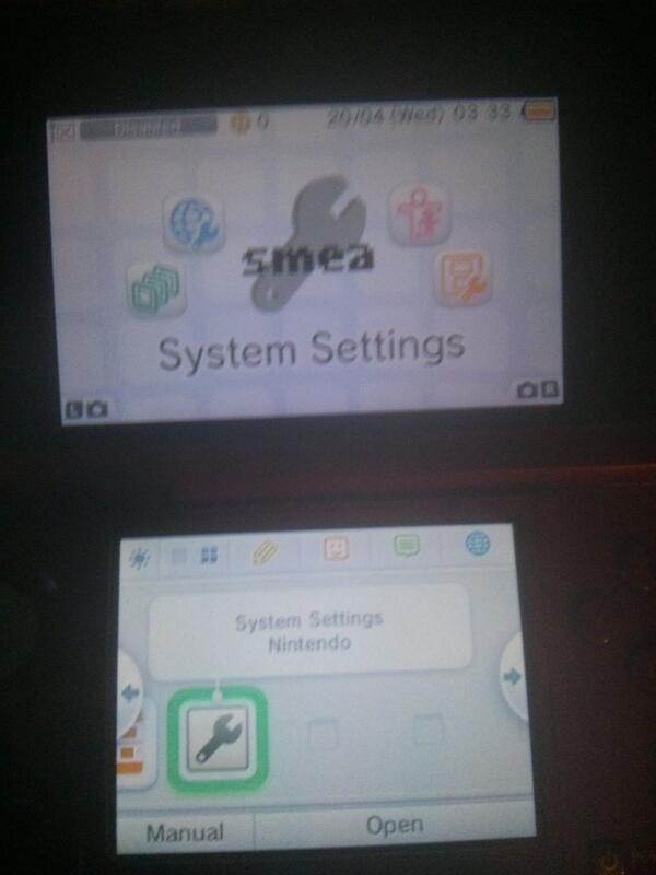 Smea Did Someone Say 3ds Custom Firmware Http T Co Xhncfulb1y