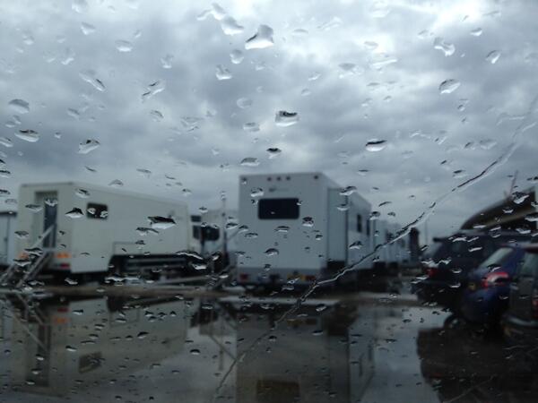 Until the heavens opened today, turning our base into a bath.
