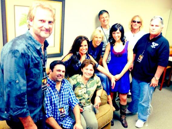 RobinMeade's tweet image. The band passed the #momtest : hobnobbing w her (center) before my set sat @WIVK_TheFROG #groupiegranny