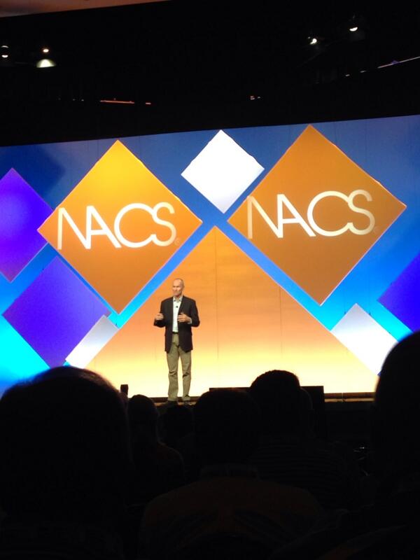 TeamModern's tweet photo. NACS keynote speaker, Chip Conley #nacsshow http://t.co/KeWR9RUUOJ