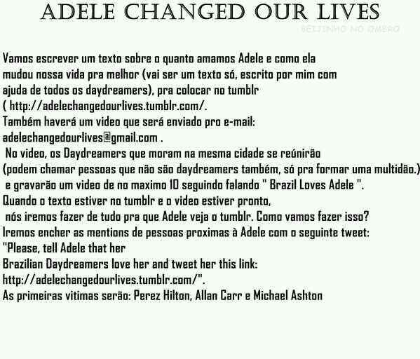 HeyAdkins's tweet image. RT"@AdeleProject: Quem irá participar? RT http://t.co/TnQ2uxOfEp"