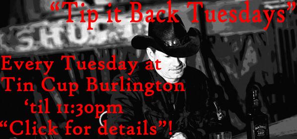 GlennAGroves's tweet photo. Tip it Back Tuesdays start Oct.22 at @_TinCup  Burlington!!  Join us!! http://t.co/lcGBmWAKUG