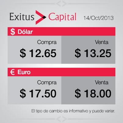 ExitusCapital's tweet photo. El tipo de cambio para hoy es de: http://t.co/OYiSXDv8IB