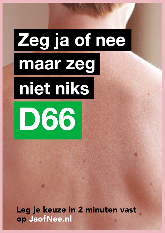 D66's tweet photo. Zeg ja of nee
maar zeg niet niks 
#Donorweek http://t.co/TKtdGuxNzx