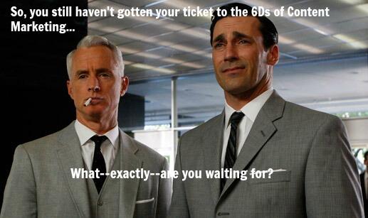 get_proof's tweet image. There's still time to get a ticket to our FREE panel on content marketing, Tues Oct. 22. #6Ds ecicontent.eventbrite.com