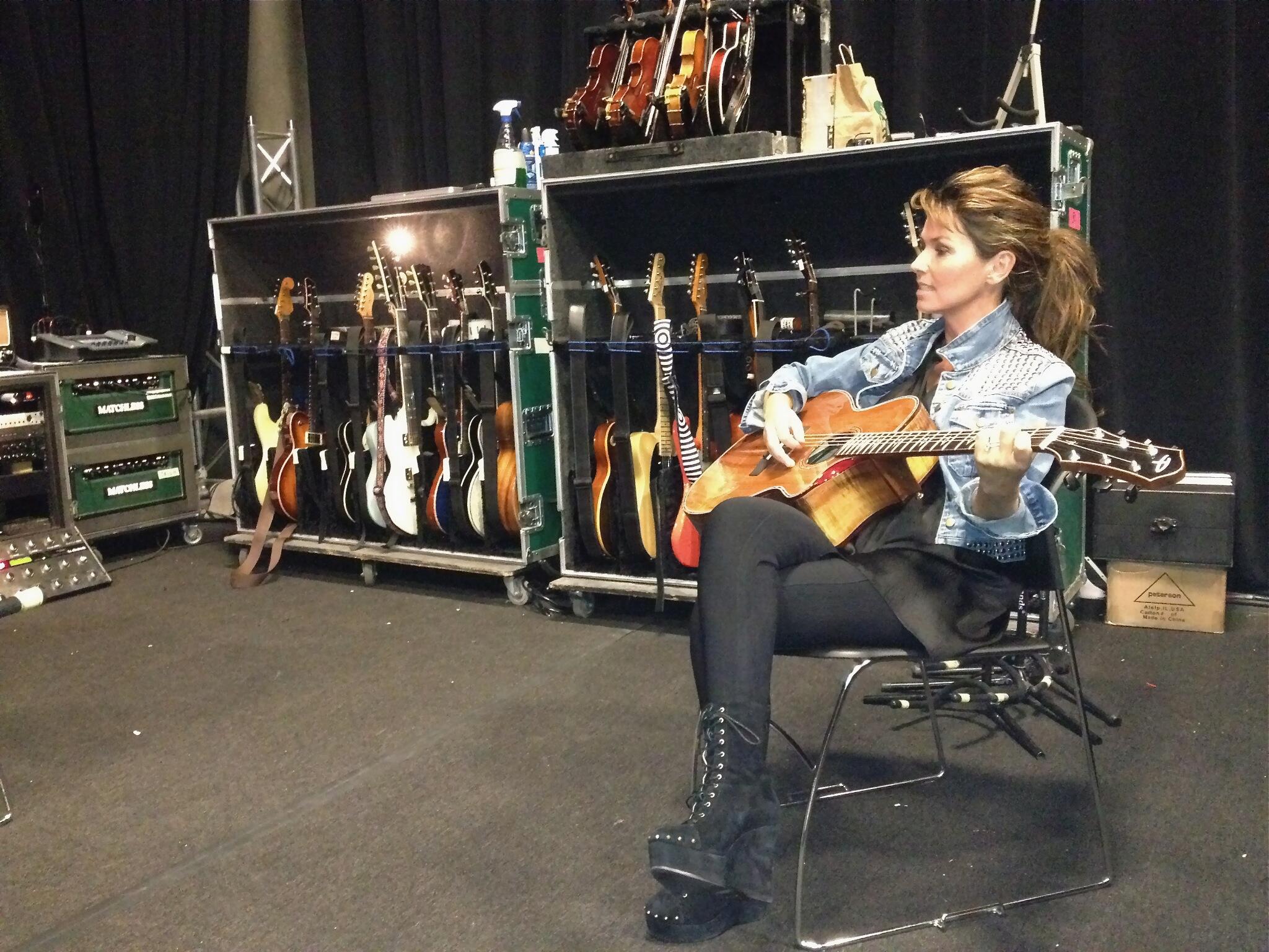 Shania Twain rehearsing for her 2025 tour