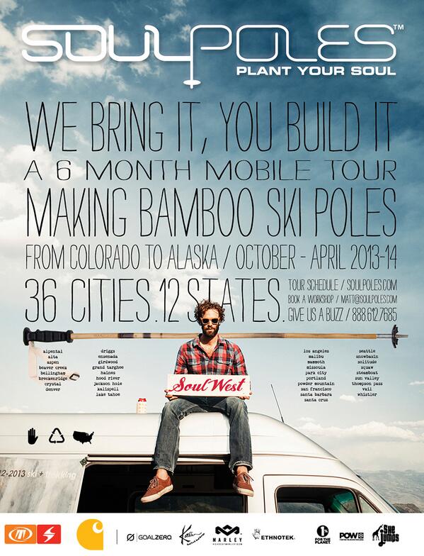 soulpoles's tweet image. the mobile soul shop is heading north to @yostmart in Driggs, Idaho today, @jhski tuesday, and @bozeman montana wed.