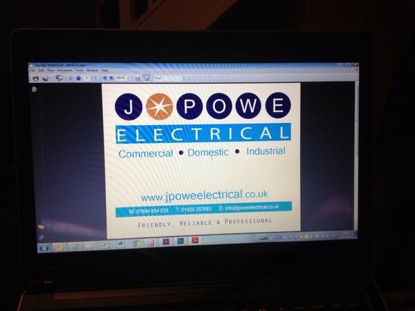 @JPoweElectrical: Sign writing with the new logo #vanmodification