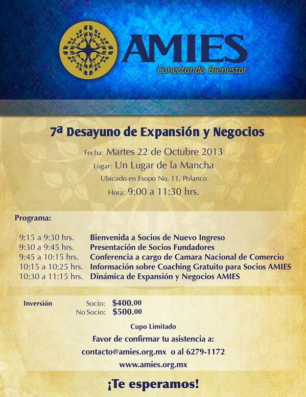 Martes 22 de #Octubre en #Polanco "Conferencia de la Camara Nacional de Comercio" expande tu negocio #socios RT ;)