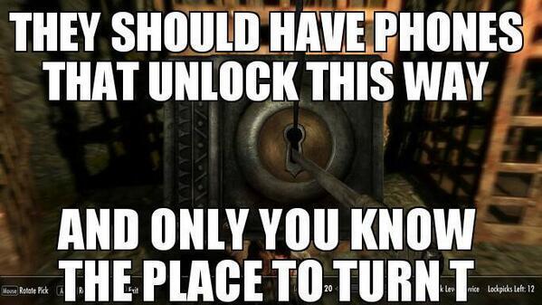 TheWarshack's tweet image. Thisn would be the coolest unlock screen..#skyrim #keylocks