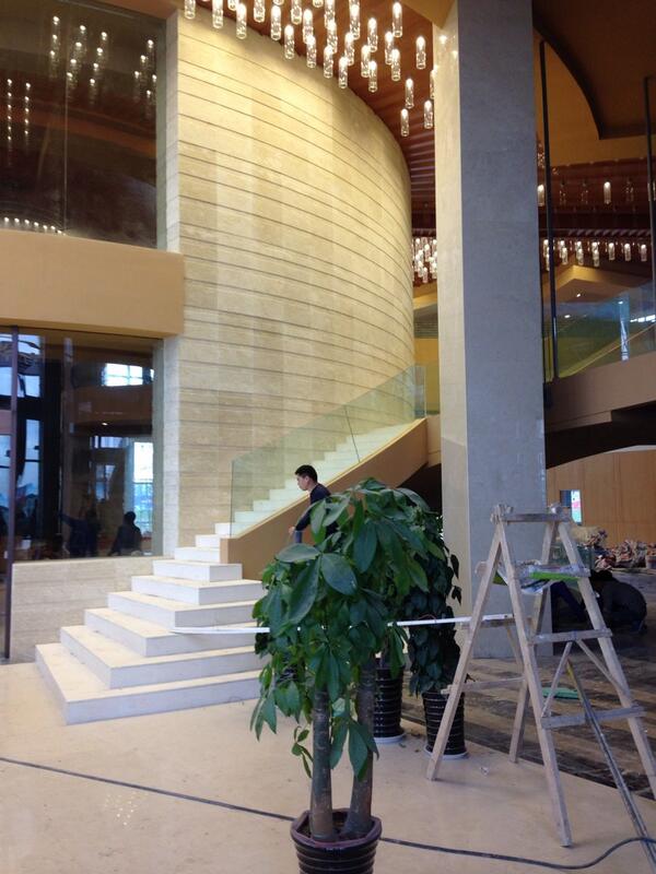 NSPNikal's tweet photo. Photo of the entrance lobby to our Chinese partners Lewa's new 110k Sqm HQ in Xian. They started building in march! http://t.co/KsqItKDXCg