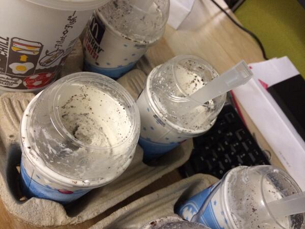 mikealton's tweet photo. @McDonalds Store5217 Thanks for the consistently crappy service, cold fries, and the $16 worth of half full McFlurrys http://t.co/5f5ec9zX2u