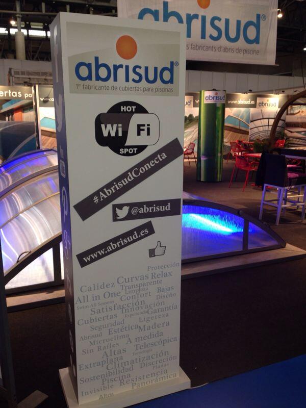 cloudSpotSpain's tweet photo. STAND ABRISUD @PISCINABARCELONA  #FIRABARCELONA con COBERTURA PUBLICA #WIFI MHz LC+ @cloudSpotSpain @BCNTechTalk http://t.co/SXImBHkWvs