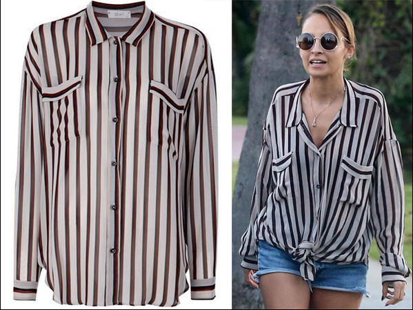 CDNetworkNY's tweet photo. Nicole Richie wearing a Giada Forte Fall 2012 blouse! #giadaforte #forte_forte http://t.co/QG1Lw19LSb