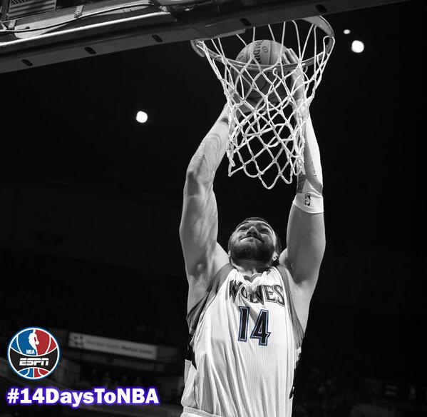 ESPNNBA's tweet photo. Tuesday is here, which means we're just two weeks away from the start of a new NBA season. #14DaysToNBA http://t.co/K4lBoqi9xf