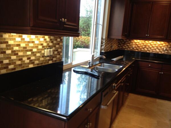customtile's tweet image. Another quality job Glass tile back splash