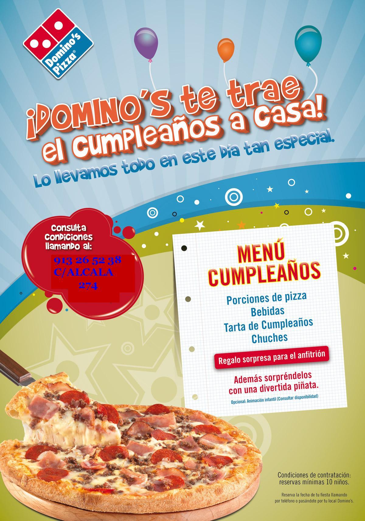 Dominos Pizza on Twitter &quot;Quieres celebrar en cumpleaños de tus hijos