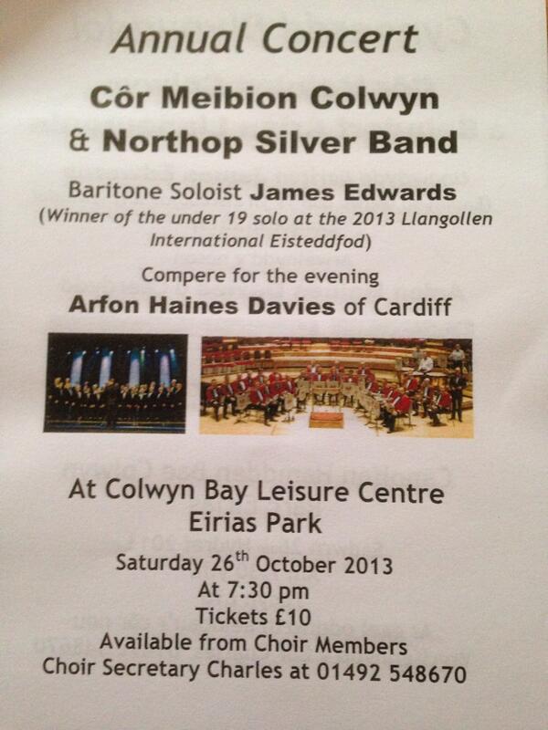 ColwynMaleVoice's tweet photo. Help need to fill seats at our annual fund raiser, retweet get the choir down to Cardiff to sing at Wales Argentina http://t.co/uLSYkpTm7u
