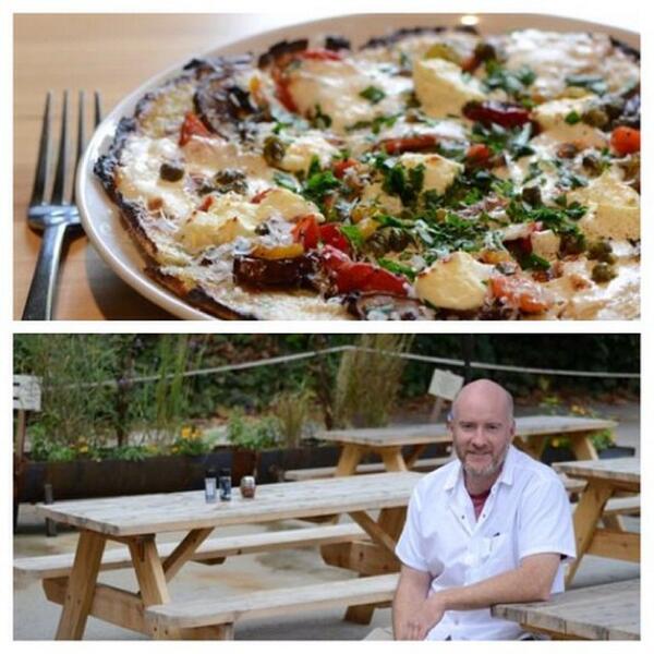Fab Gluten-Free Polenta Crust Pizza: Truckers Fav, Looking Glass Goat cheese <a href="/AllSoulsPizza/">All Souls Pizza</a> #twitter