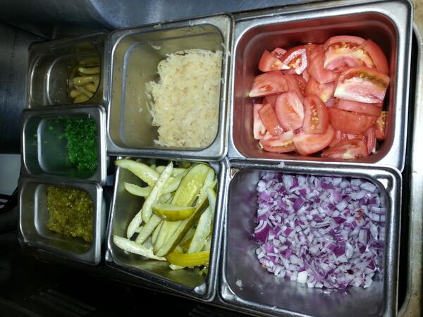 DBsSportsBar's tweet photo. Come try the new hot dog bar at DB's! It will be served every Cardinal's away game with every topping you could want! http://t.co/PlZOQ01soe