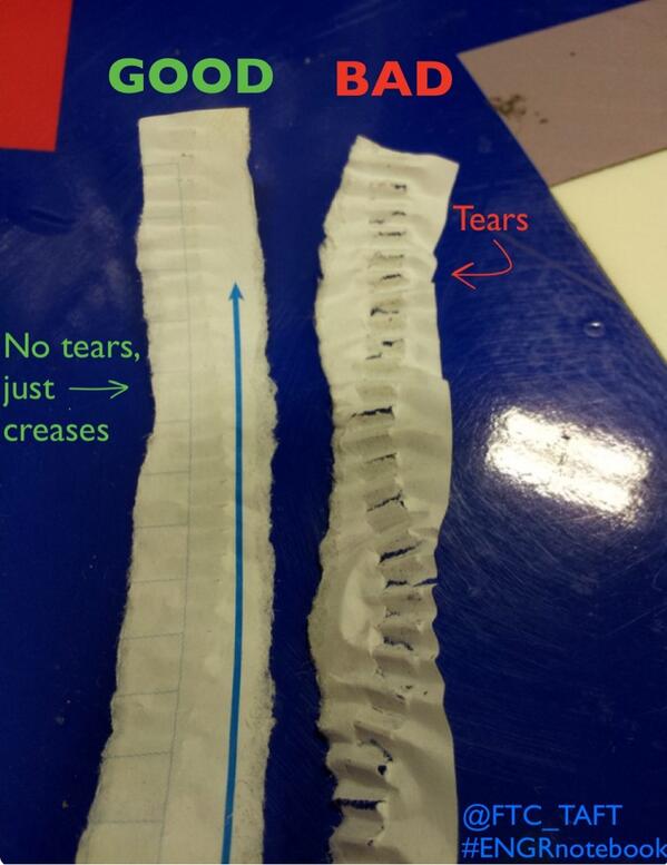 #ENGRnotebook Tip #1: Run a strip of paper through gears to check correct fit. If it tears, gears are too close.