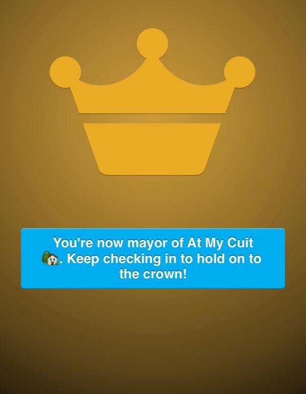 SandraArsyad's tweet photo. Just became the mayor of At My Cuit 🏡 on @foursquare! Crown me! http://t.co/BpmNUxJAlF http://t.co/3a91nbPPf8