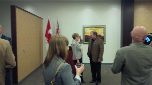 Grant Neal and I are talking to Premier Kathleen Wynne about Bill 69 and Fire Sprinkler issues #casafs