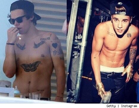 CompareRTorFav's tweet photo. Who looks better without a shirt?

Justin Bieber VS Harry Styles

RT for JUSTIN
FAV for HARRY http://t.co/NPyiXdNrcq