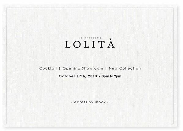 by_LOLITA's tweet photo. Opening Showroom #October #17th http://t.co/zuWEHc3mOn