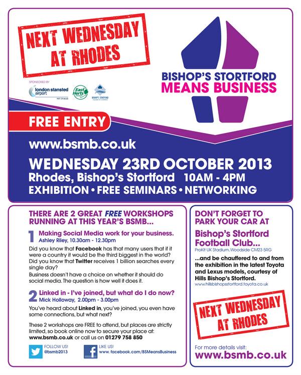 BSMeansBusiness's tweet photo. We want as many visitors as is humanly possible at this year's #BSMB. PLEASE RT this week's press ad! Thank you! http://t.co/X7uu0RU1A6
