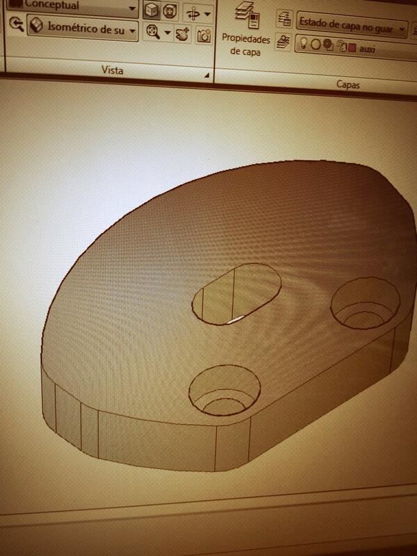 UniLEDes's tweet photo. Diseño en Cad de los nuevos tapones del prototipo 2013.1500 #diseño #Led #iluminacion #prototipos http://t.co/MpKwPe1CYv