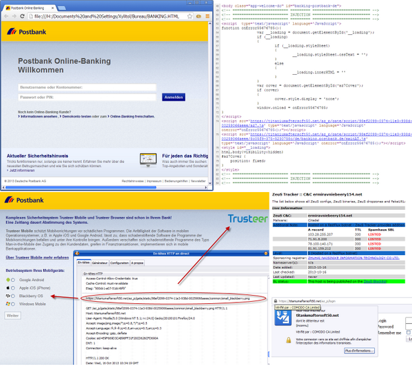 Xylit0l's tweet image. #Citadel MiTB #WebInject in action targeting @postbank ~