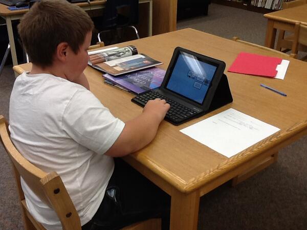 LutherLibrary's tweet image. The library is a great place for independent research.  This student is learning more about ancient world wonders.