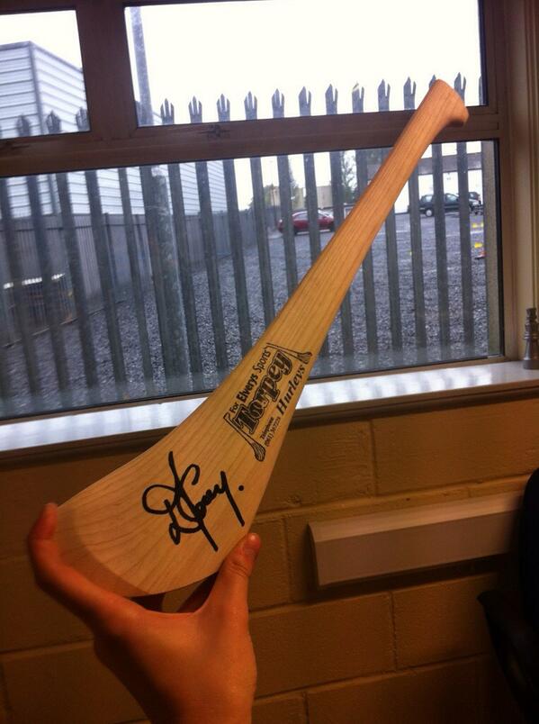 MileageTyres's tweet photo. @carey_dj  thanks for the call today and for signing the hurl for our little man ! http://t.co/gPK56Wt4LG