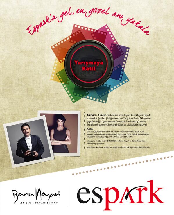 EsparkAVM's tweet photo. Espark’a gel, en güzel anı yakala. Espark’ın 6. yaşını muhteşem ödüller ile kutlayın! http://t.co/g1vkZOdnTg http://t.co/CdPTNyVfgJ
