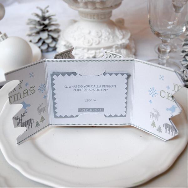 CrackerCards's tweet image. Open up your Cracker Card to reveal a joke and a paper hat inside. #FunandFestive.