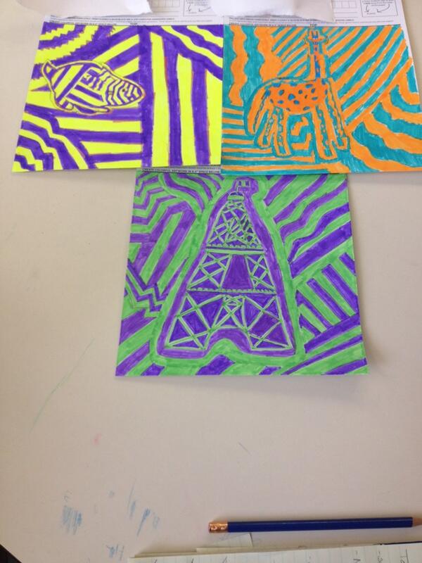 Mrs. Gutherie's students are working on their pop art pictures in art class. Impressive!